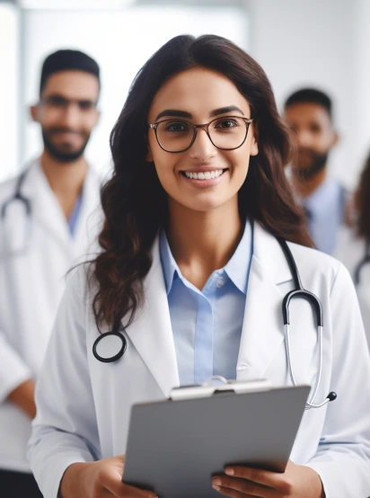 Front view of healthcare professional nurse